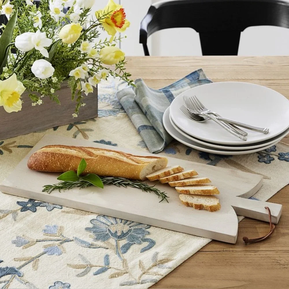 Pottery Barn Liana Crewel Embroidered Table Throw